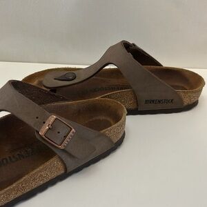BIRKENSTOCK Shoes Womens 39 US 8.5 Gizeh Slip-On Thong Sandals Leather Brown